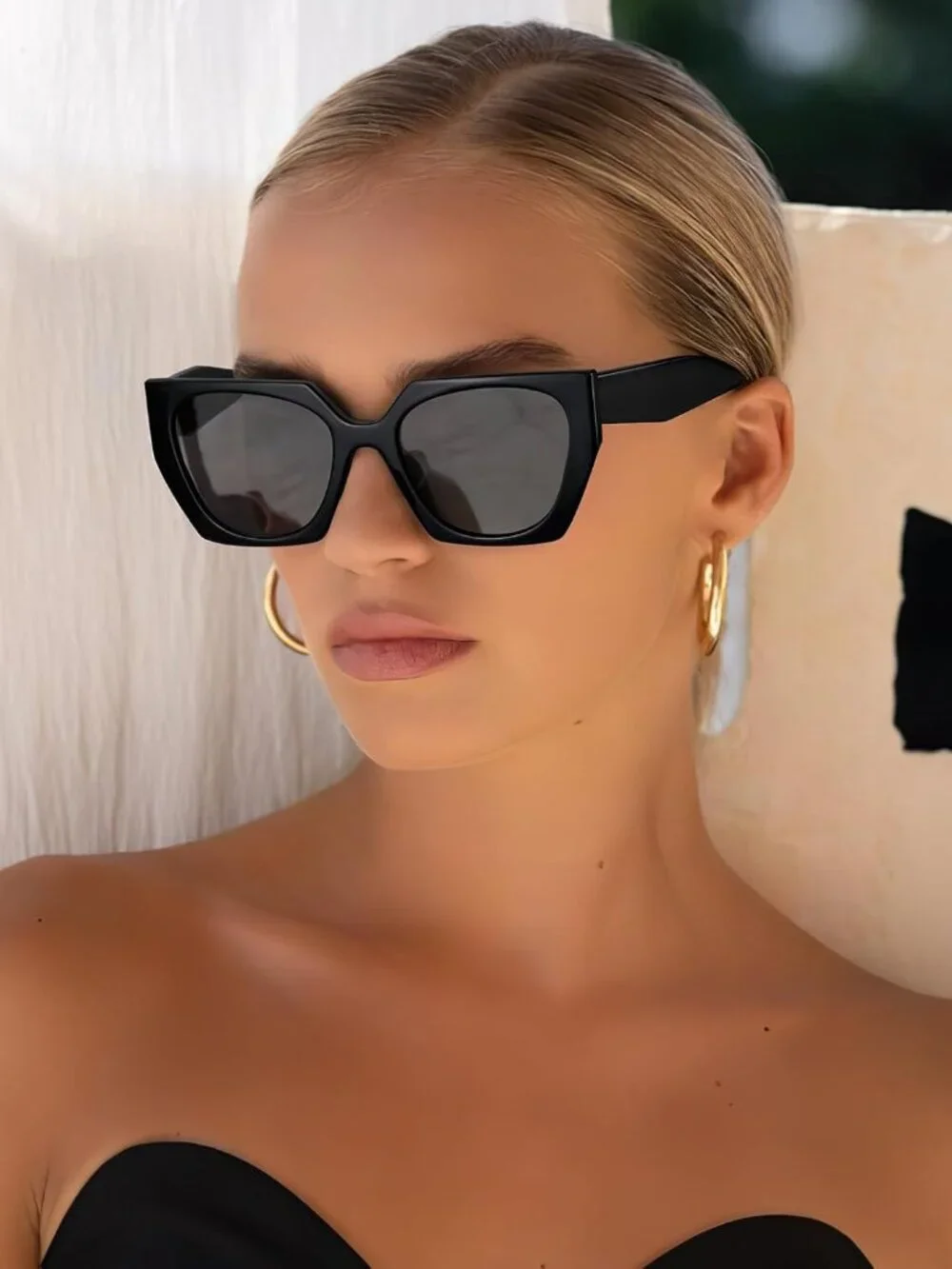 Fashion-Forward Multicolor Cat Eye Sunglasses with UV Protection - Perfect Gift